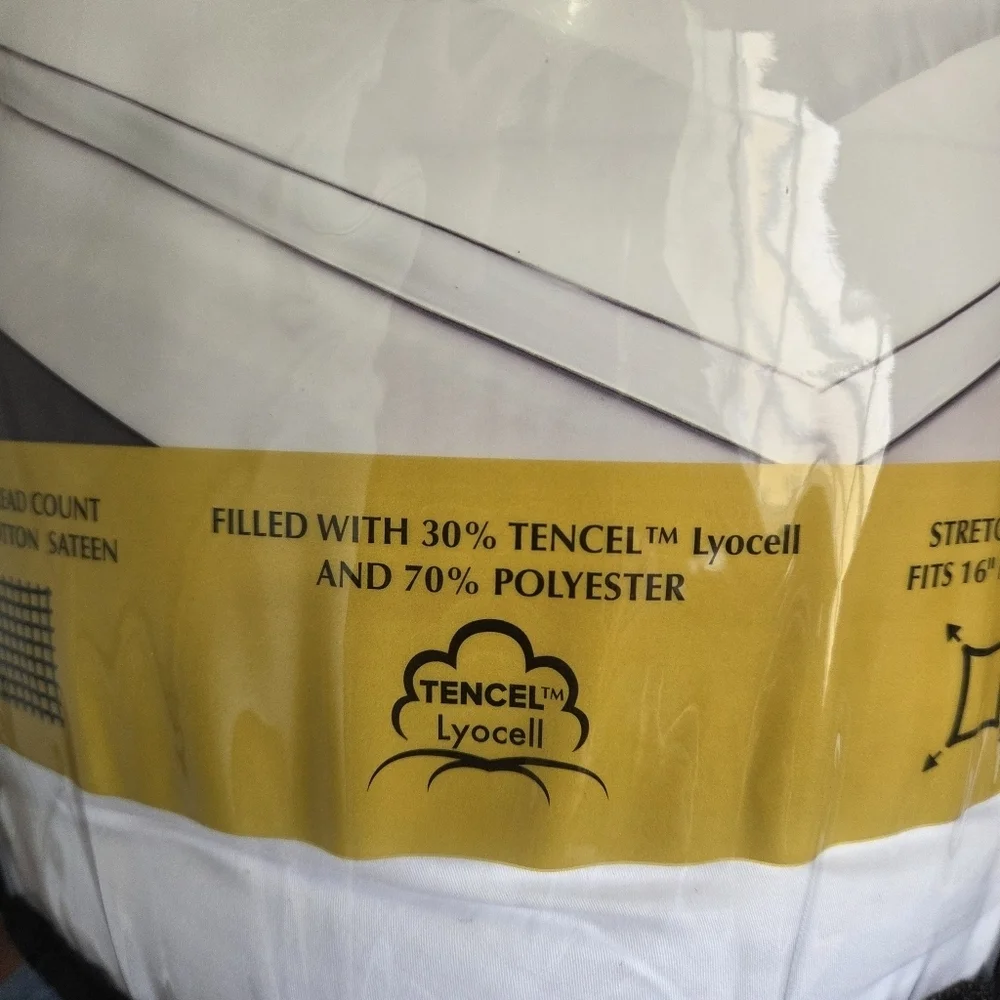 Hotel Suite Tencel Cooling Hypoallergenic Twin Size 2inch Mattress Topper